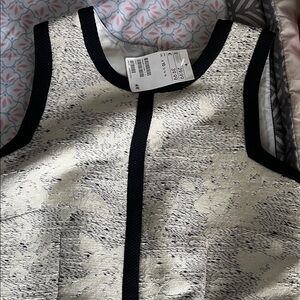 H&M Black and Cream Midi Dress